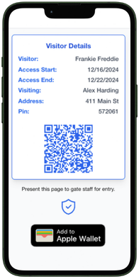 Visitor Details with QR